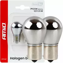 Halogeninės lemputės py21w 12v 21w bau15s lumitec chromo oranžinės spalvos 2 vnt. amio-04629