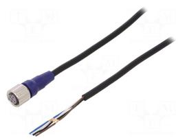 Connection lead | M12 | PIN: 4 | straight | 5m | plug | 0.8A | -10÷65°C