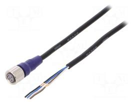 Connection lead | M12 | PIN: 4 | straight | 2m | plug | 0.8A | -10÷65°C