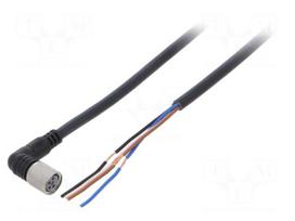 Connection lead | M8 | PIN: 4 | angled | 2m | plug | 1A | -25÷70°C | IP67