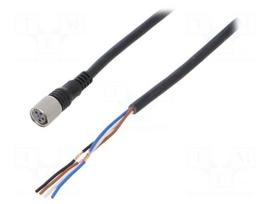 Connection lead | M8 | PIN: 4 | straight | 5m | plug | 1A | -25÷70°C | IP67