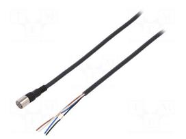 Connection lead | M8 | PIN: 4 | straight | 2m | plug | 1A | -25÷70°C | IP67