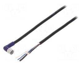 Connection lead | M8 | PIN: 4 | angled | 5m | plug | 0.5A | -10÷65°C | IP67