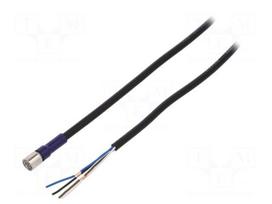 Connection lead | M8 | PIN: 4 | straight | 5m | plug | 0.5A | -10÷65°C | IP67