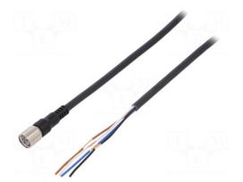 Connection lead | M8 | PIN: 4 | straight | 5m | plug | 1A | -25÷70°C | IP67