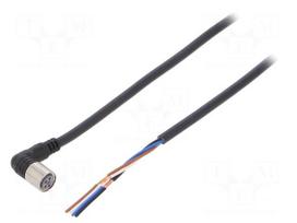 Connection lead | M8 | PIN: 4 | angled | 2m | plug | 1A | 0÷70°C | IP67