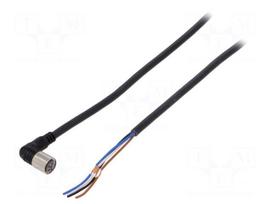 Connection lead | M8 | PIN: 4 | angled | 5m | plug | 1A | -25÷70°C | IP67