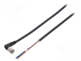 Connection lead | M8 | PIN: 4 | angled | 5m | plug | 1A | 0÷70°C | IP67