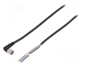 Connection lead | M8 | PIN: 4 | angled | 2m | plug | 1A | -25÷70°C | IP67