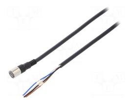 Connection lead | M8 | PIN: 4 | straight | 5m | plug | 1A | 0÷70°C | IP67