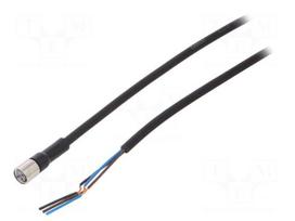 Connection lead | M8 | PIN: 3 | straight | Len: 2m | plug | 1A | -10÷80°C