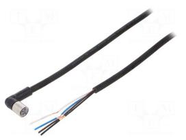 Connection lead | M8 | PIN: 4 | angled | Len: 2m | plug | 1A | -10÷80°C | IP67