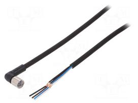 Connection lead | M8 | PIN: 4 | angled | Len: 10m | plug | 1A | -10÷80°C