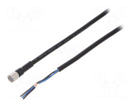 Connection lead | M8 | PIN: 3 | straight | Len: 10m | plug | 1A | -10÷80°C