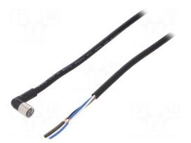 Connection lead | M8 | PIN: 4 | angled | Len: 2m | plug | 1A | -10÷80°C | IP67