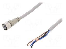 Connection lead | M12 | PIN: 4 | straight | 5m | plug | 250VAC | 4A | IP67