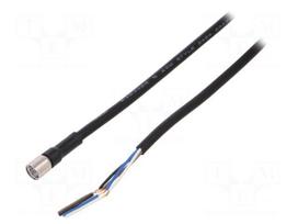 Connection lead | M8 | PIN: 4 | straight | Len: 5m | plug | 1A | -10÷80°C