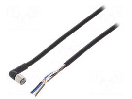 Connection lead | M8 | PIN: 4 | angled | Len: 5m | plug | 1A | -10÷80°C | IP67