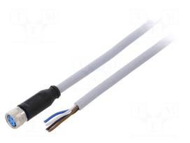 Connection lead | M8 | PIN: 4 | straight | 2m | plug | 60VAC | 4A | -30÷80°C