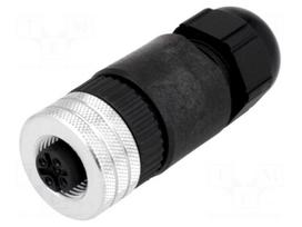 Plug | M12 | PIN: 4 | female | A code-DeviceNet / CANopen | for cable