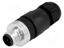 Plug | M12 | PIN: 4 | male | A code-DeviceNet / CANopen | for cable