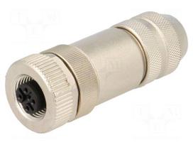 Plug | M12 | PIN: 5 | female | B code-Profibus | for cable | IP67 | 0.34mm2
