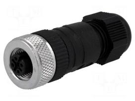Plug | M12 | PIN: 4 | female | A code-DeviceNet / CANopen | for cable