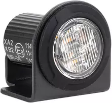 Apvali oranžinė LED įspėjamoji lempa R65 12V / 24V 12W AMIO-04864