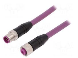 Connection lead | PIN: 5 | 3m | plug | 50VAC | 4A | -25÷80°C | IP67 | 60VDC