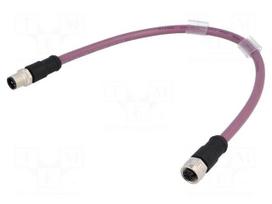 Cable: for sensors/automation | PIN: 5 | M12-M12 | 300mm | plug | plug