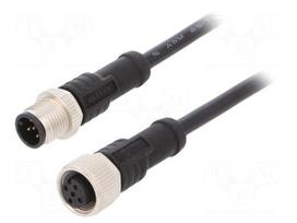 Cable: for sensors/automation | PIN: 5 | M12-M12 | 1m | plug | plug | 60V