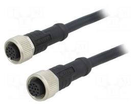 Cable: for sensors/automation | PIN: 12 | M12-M12 | 1m | plug | plug