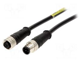 Cable: for sensors/automation | PIN: 4 | M12-M12 | 5m | plug | plug | 250V