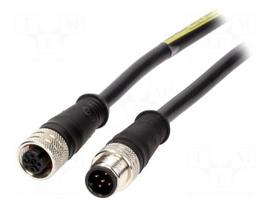 Cable: for sensors/automation | PIN: 5 | M12-M12 | 5m | plug | plug | 60V