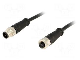 Cable: for sensors/automation | PIN: 5 | M12-M12 | 2m | plug | plug | 60V