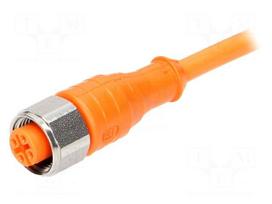 Connection lead | M12 | PIN: 4 | straight | 10m | plug | 230VAC | 4A | 230VDC