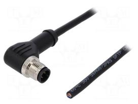 Plug | M12 | PIN: 4 | male | D code-Ethernet | IP65/IP67 | 250V | 4A | cables