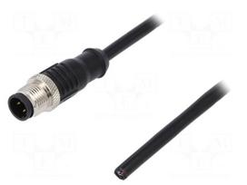 Plug | M12 | PIN: 4 | male | D code-Ethernet | IP65/IP67 | 30V | 4A | cables