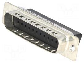 D-Sub | PIN: 25 | male | for cable | Type: w/o contacts | A: 39mm | B: 8.4mm