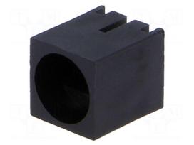 LED housing | 5mm | polyamide | angular | 3 PIN | black | UL94V-2