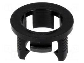 LED holder | 5mm | one-piece | black | UL94V-2 | L: 6.1mm | Mat: polyamide
