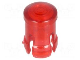 LED lens | round | red | lowprofile | 3mm