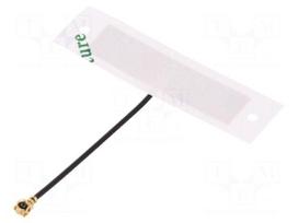 Antenna | Bluetooth,WiFi,ZigBee | 4dBi | linear | 34.9x9x0.1mm | U.FL