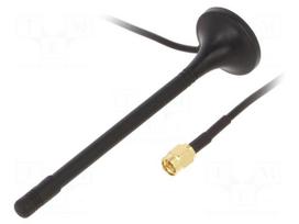 Antenna | WiFi | 2dBi | vertical | Mounting: magnet | 50Ω | male,SMA