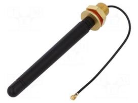 Antenna | GSM | 2dBi | linear | Mounting: screw type | 50Ω | I-PEX (u.FL)