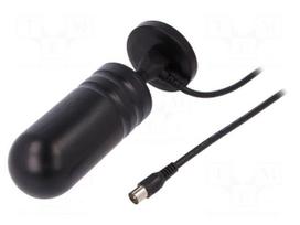 Antenna | DAB,DVB-T | 30dBi | Mounting: magnet | 75Ω | male,IEC | 2m