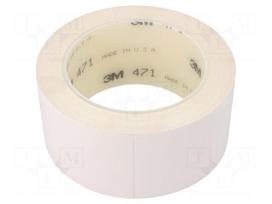 Tape: marking | white | L: 33m | W: 50mm | Thk: 0.13mm | 2.5N/cm | 130%