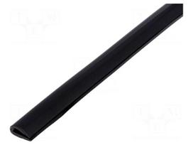 Hole and edge shield | PVC | L: 10m | black | H: 9mm | W: 5mm | -30÷70°C
