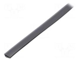Hole and edge shield | PVC | L: 10m | grey | H: 9mm | W: 5mm | -30÷70°C