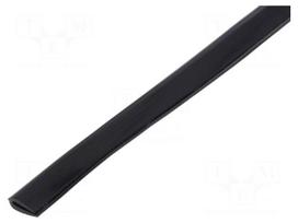 Hole and edge shield | PVC | L: 10m | black | H: 8mm | W: 4.5mm | -30÷70°C